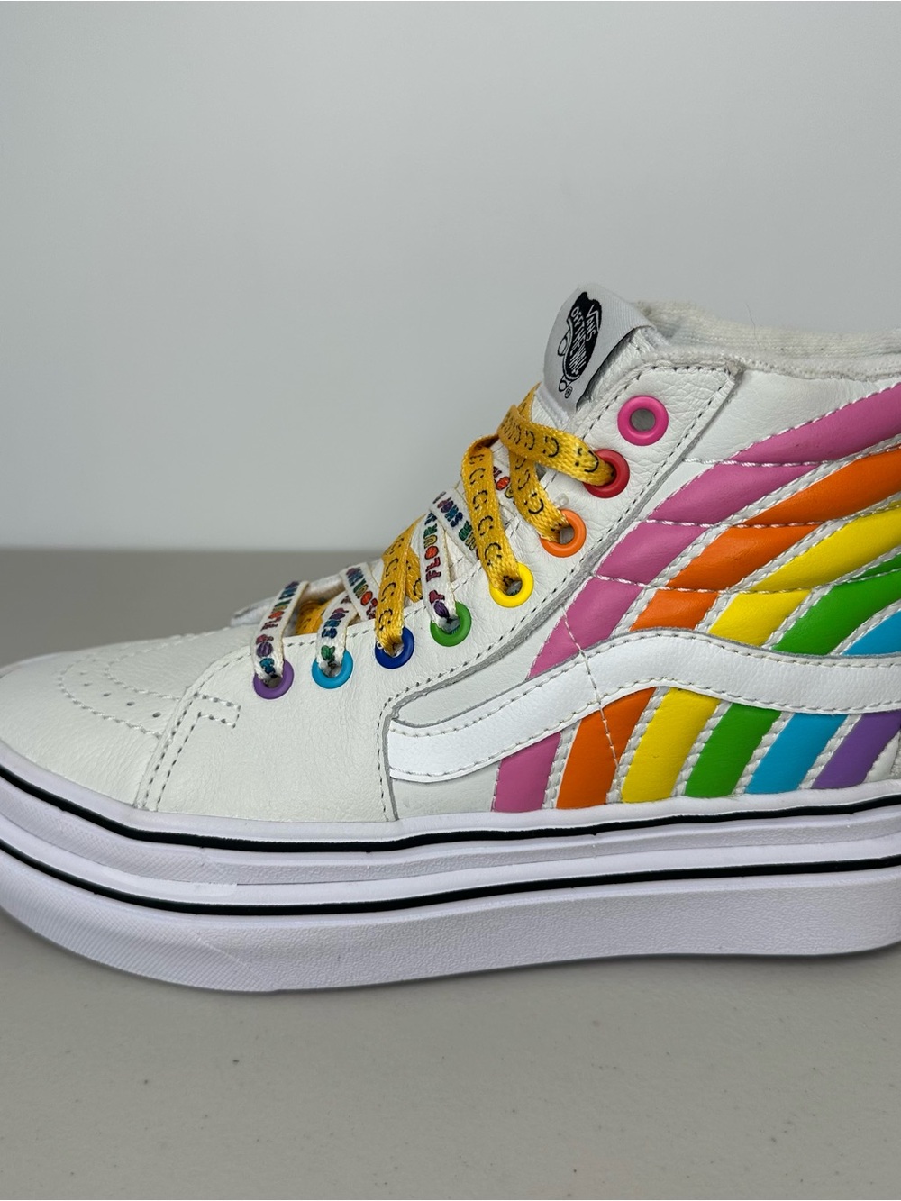 Vans x Flour Shop Rainbow Sk8-Hi Platform ComfyCush Sneakers Women’s 6